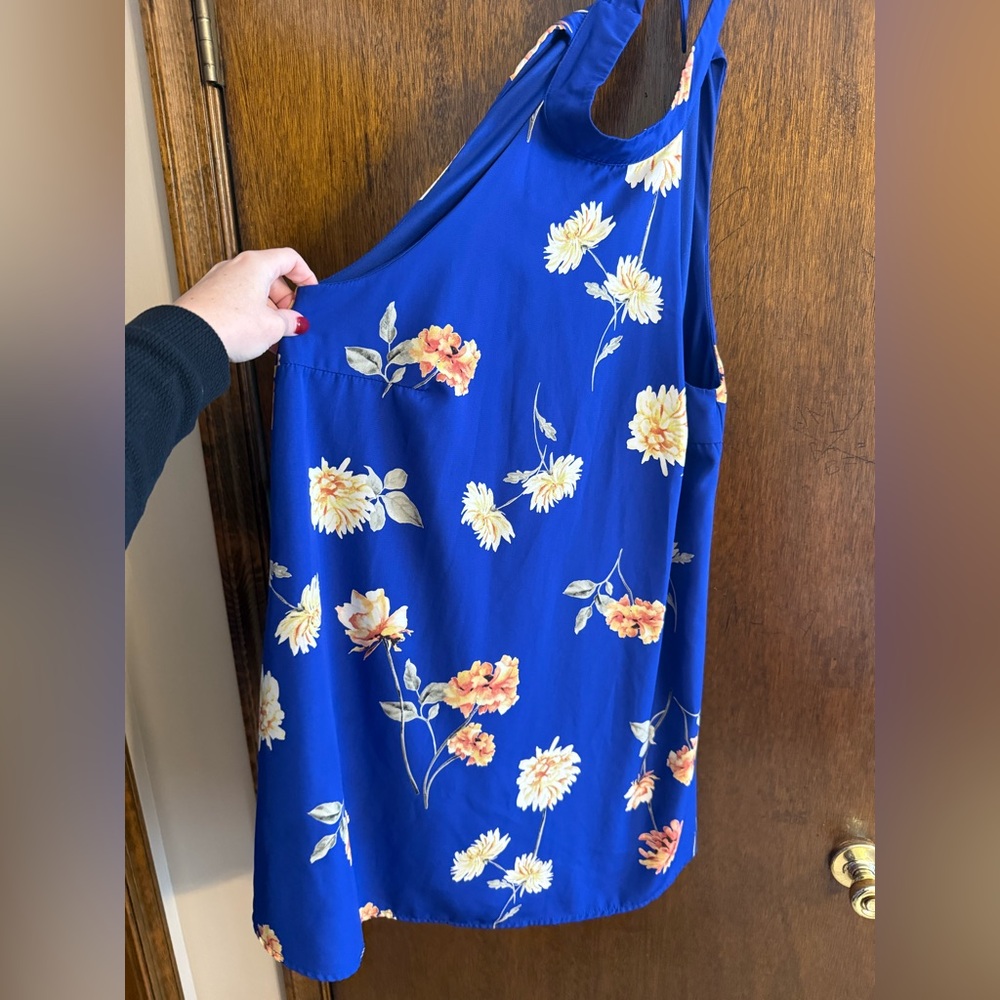 Floral Blue Halter Mini Dress